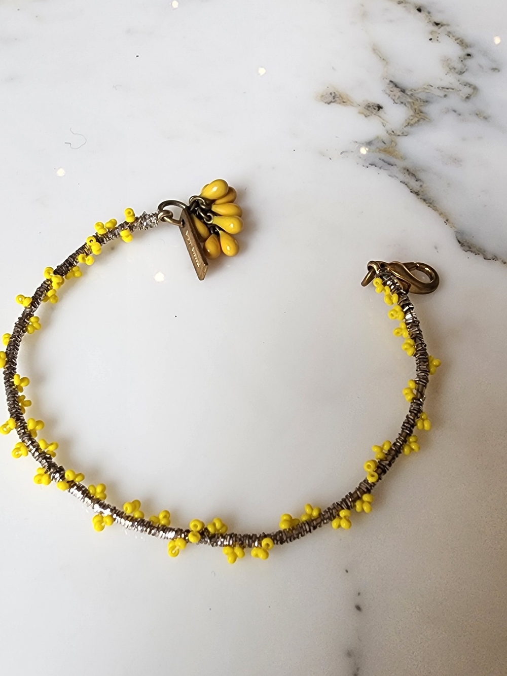Isabel Marant Yellow Beaded Bracelet with Charms